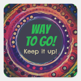 Way to Goおもしろいカラフル先生 スクエアシール