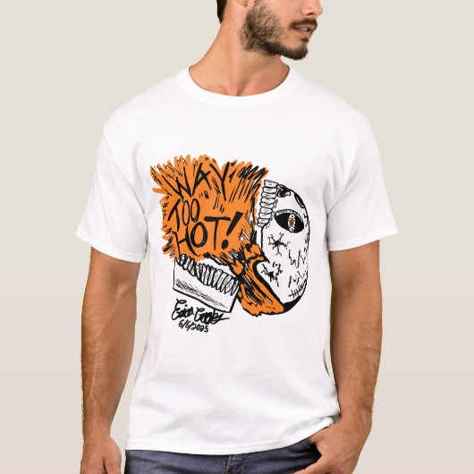 WAY TOO HOT! カートゥーン ドクロ Tシャツ (正面)