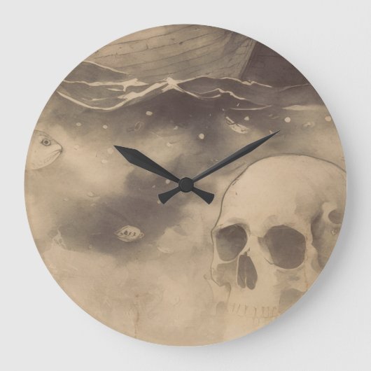 Way under the  Sea ラージ壁時計 (正面)