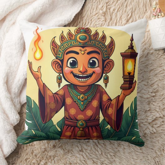 Wayang Amanah Javanese クッション (ブランケット)