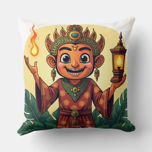 Wayang Amanah Javanese クッション (裏面)