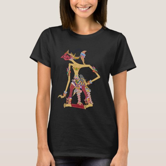 Wayang Setyaki Heroic Javanese Puppet Design Tシャツ (正面)