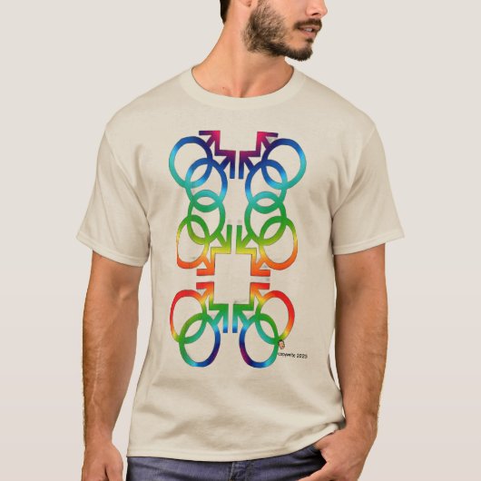 WAyCOOL フル レインボー グラデーション Tシャツ (正面)