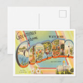 Waycross, Georgia Vintage Travelからの挨拶 ポストカード (正面/裏面)