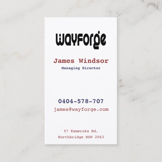 Wayforge 名刺 (正面)