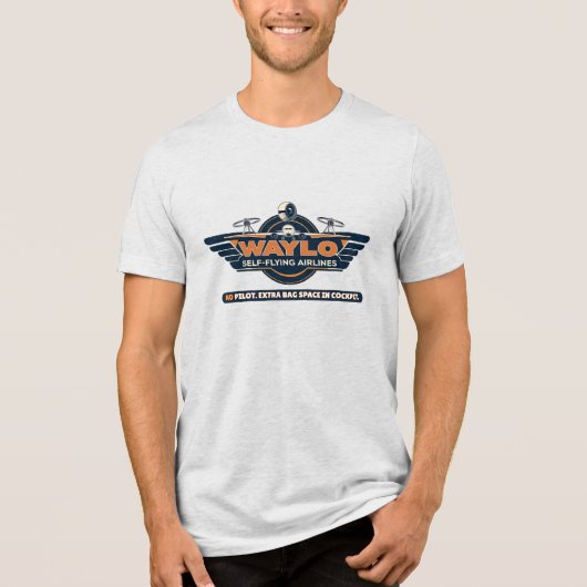 Waylo Self-Flying Airlines (架空の航空会社) トライブレンドTシャツ (正面)