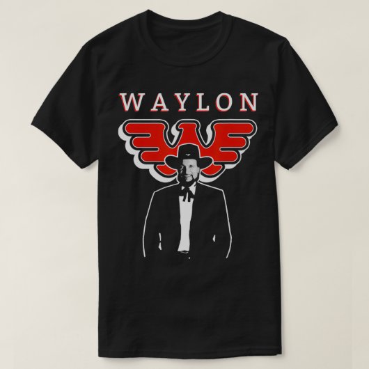 Waylon Jennings公式グッズ全円 Tシャツ (デザイン正面)