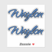 Waylon Name blue Aufkleber Sticker Stickerset シール (シート)