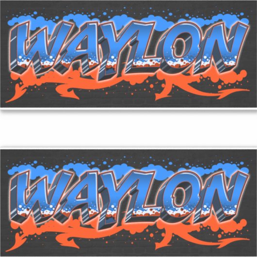 Waylon Vorname Name Graffiti Aufkleber Sticker シール (正面)