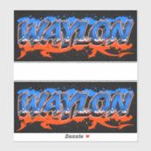 Waylon Vorname Name Graffiti Aufkleber Sticker シール (シート)