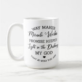 Waymaker、Miracle Worker -ブラック·プリント コーヒーマグカップ (左)