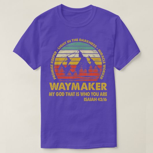 Waymaker Miracle Worker Promise Keeper Christian L Tシャツ (デザイン正面)