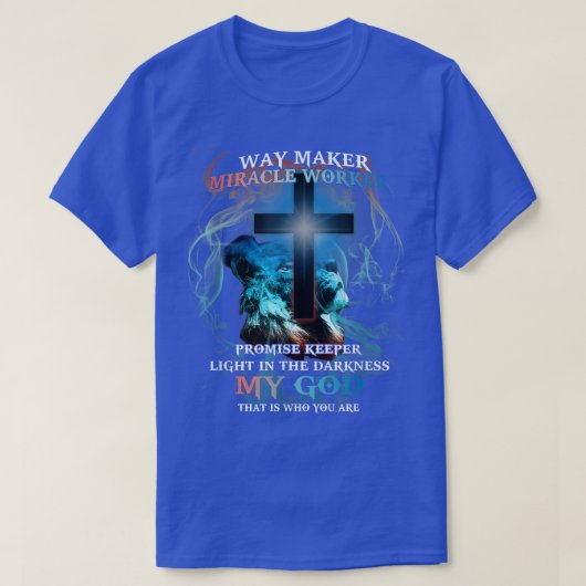 Waymaker Miracle Worker Promise Keeper Light Jesus Tシャツ (デザイン正面)