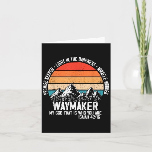 Waymaker My God That Who You Are Isaiah Bible Vers カード (正面)