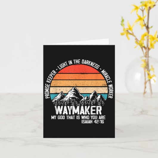 Waymaker My God That Who You Are Isaiah Bible Vers カード (黄色い花)
