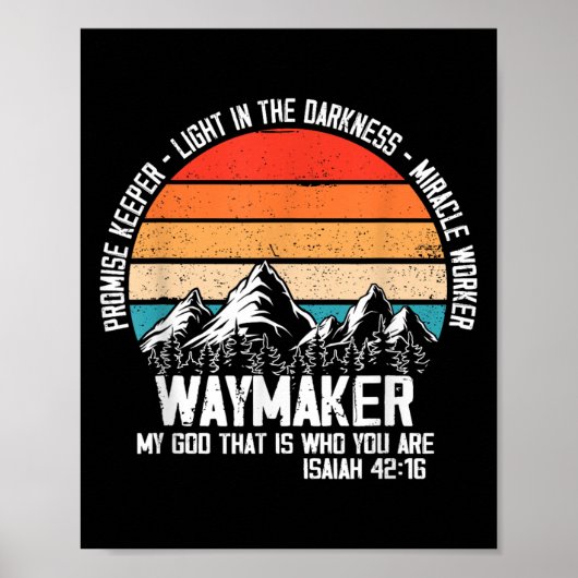 Waymaker My God That Who You Are Isaiah Bible Vers ポスター (正面)