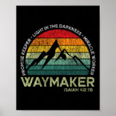 Waymaker Promise Keeper Miracle Worker Christian ポスター (正面)