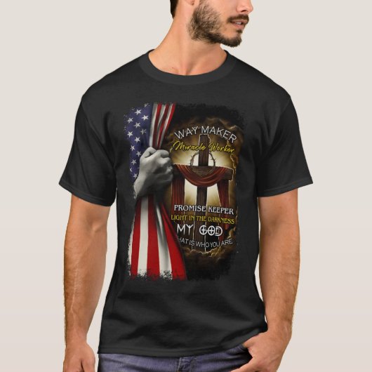 Waymaker Promise Keeper Miracle Worker Christian U Tシャツ (正面)
