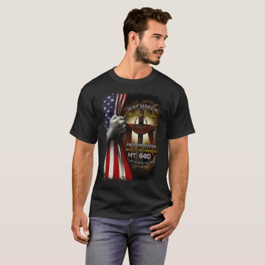 Waymaker Promise Keeper Miracle Worker Christian U Tシャツ (正面フル)