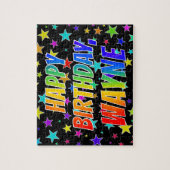 「WAYNE」名、おもしろい「ハッピーバースデー」 ジグソーパズル (縦)