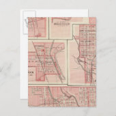 Wayne Co with NewportのCambridge Cityプラン ポストカード (正面/裏面)