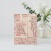 Wayne Co with NewportのCambridge Cityプラン ポストカード (スタンド正面)