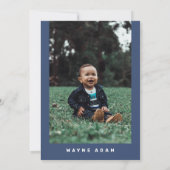 WAYNE Hockey Sportをテーマにしたフォトファースト誕生日 招待状 (裏面)