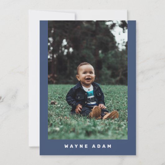 WAYNE Hockey Sportをテーマにしたフォトファースト誕生日 招待状 (裏面)