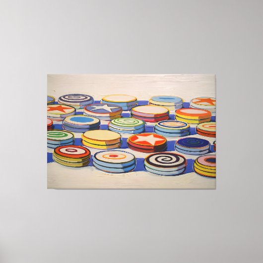 Wayne Thiebaud art style キャンバスプリント (正面)