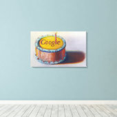 Wayne Thiebaud - Google - 12お誕生日ケーキDoodl キャンバスプリント (インサイチュ (ウッドフロア))