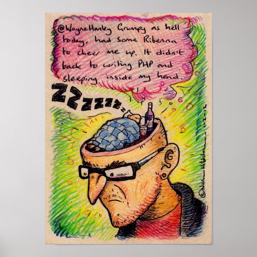 @WayneHanley irkafirkaプリント ポスター (正面)