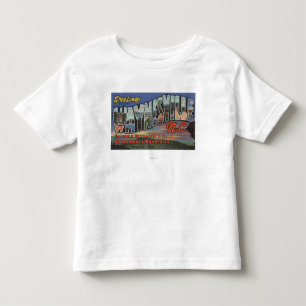 Waynesville、ノースカロライナ-大きい手紙場面 トドラーTシャツ