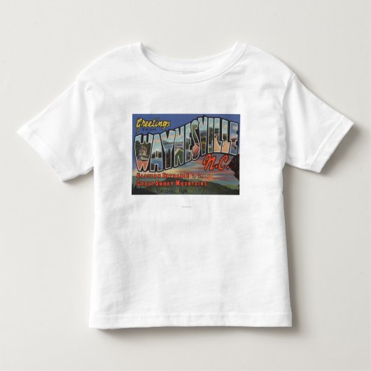 Waynesville、ノースカロライナ-大きい手紙場面 トドラーTシャツ (正面)