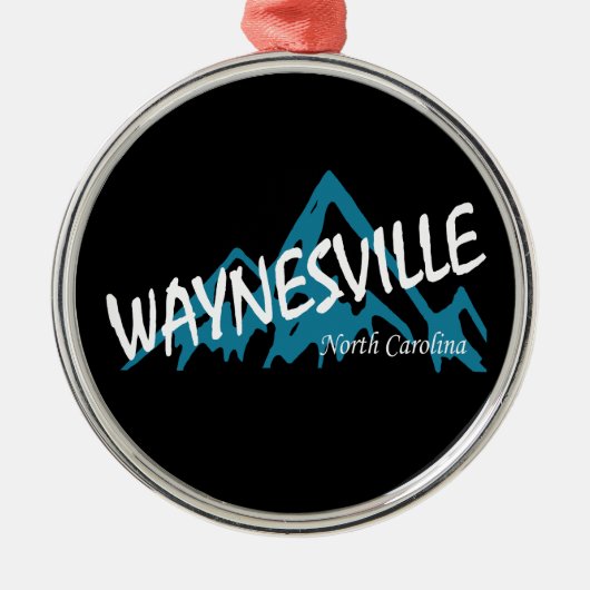 Waynesville North Carolina Mountains メタルオーナメント (正面)