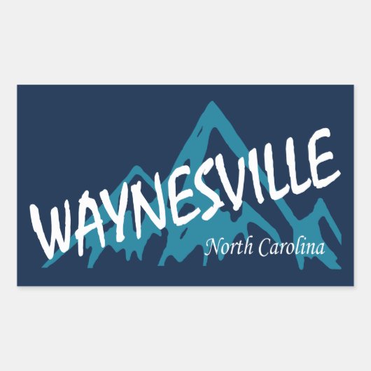 Waynesville North Carolina Mountains 長方形シール (正面)