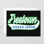 WAYout Arts Freeetownシエラレオネ国旗の色 ポストカード (正面/裏面)