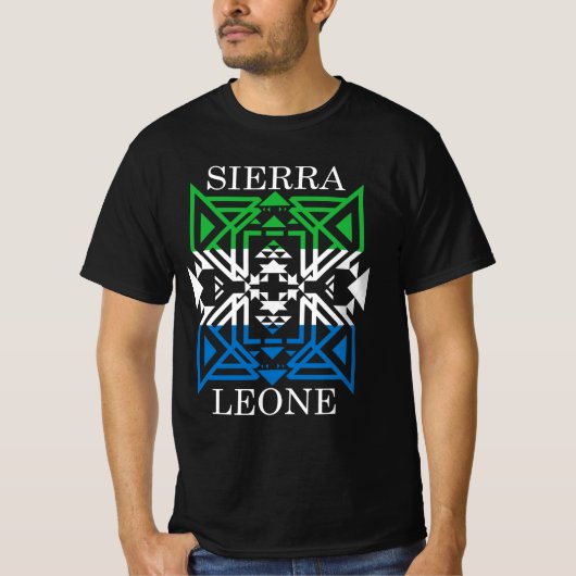 WAYout Arts Freetown Sierra Leone幾何学旗 Tシャツ (正面)