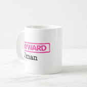 Wayward Womanロゴ付きマグカップ コーヒーマグカップ (正面左)