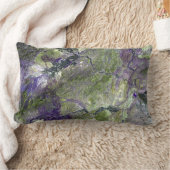 Waziristanの丘の衛星イメージの枕 ランバークッション (ブランケット)