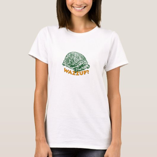 Wazup – 白人女性の基本Tシャツ Tシャツ (正面)