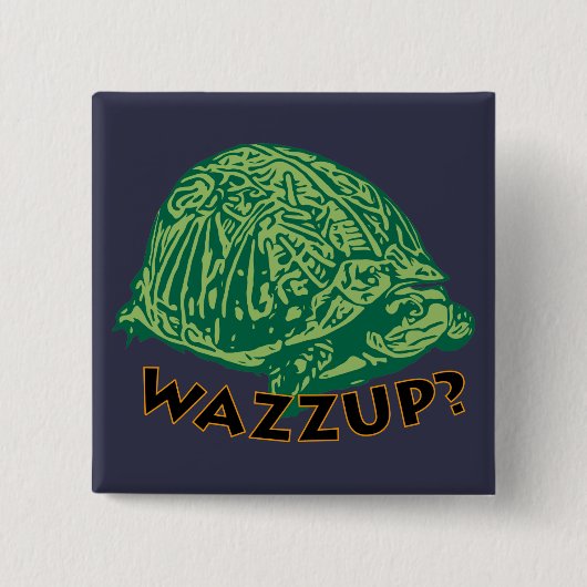 Wazup - 2インチスクエアボタン 缶バッジ (正面)