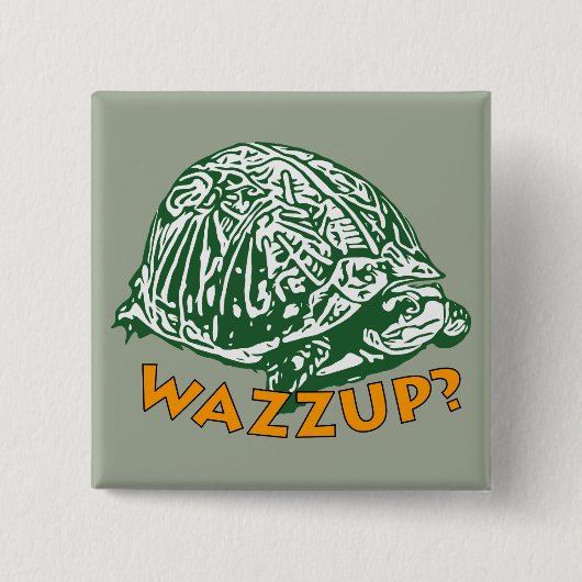 Wazup - 2インチスクエアボタン 缶バッジ (正面)
