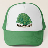 Wazup - Green Trucker Hat キャップ (正面)