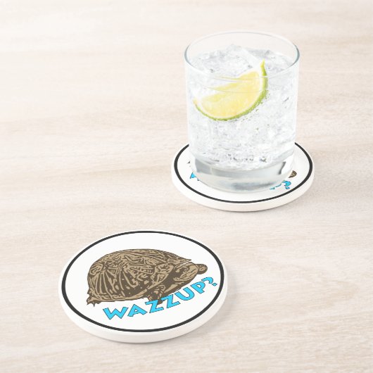 Wazup - Turtle Sandstone Drink Coaster コースター (側面)