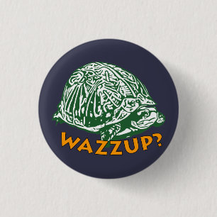 Wazzup - Small, 1¼ Inch Round Button 缶バッジ
