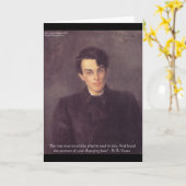 WBイェーツ"巡礼魂"愛の引用文ギフト&カード カード (黄色い花)