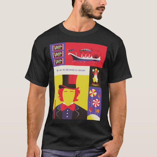 WB100 Willy Wonkaとチョコレート工場のOutlin Tシャツ (正面)