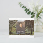 WB Yats "Strike Hot Iron"引用文Teeギフトなど ポストカード (スタンド正面)