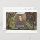 WB Yats "Strike Hot Iron"引用文Teeギフトなど ポストカード (正面/裏面)