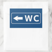 WCトイレ用トイレの標識 長方形シール (バッグ)